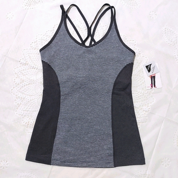 Tuff Atletics Strped Grey Active Tank Sz S - Picture 1 of 9